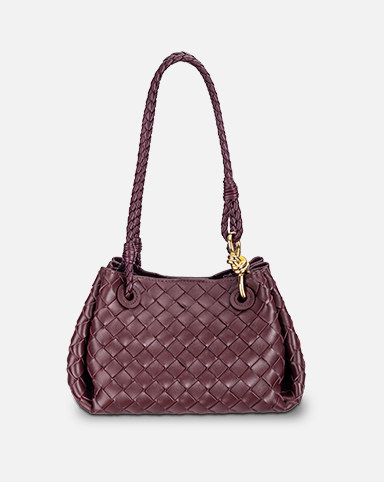 中号羊皮编织包