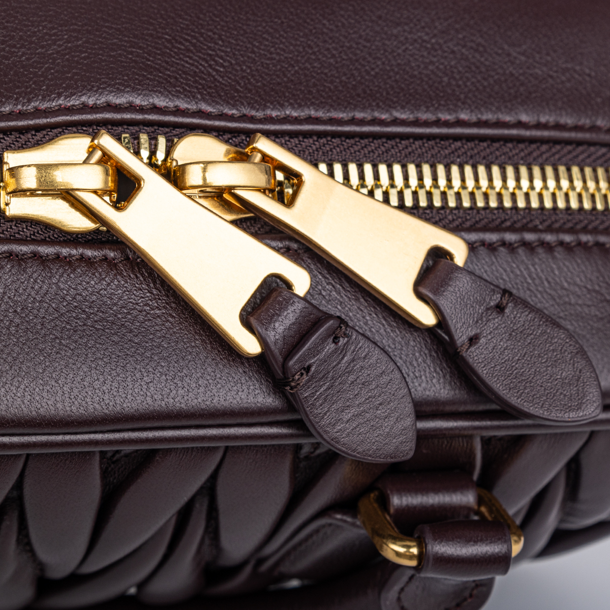 小号 Arcadie褶皱羊皮包 棕色