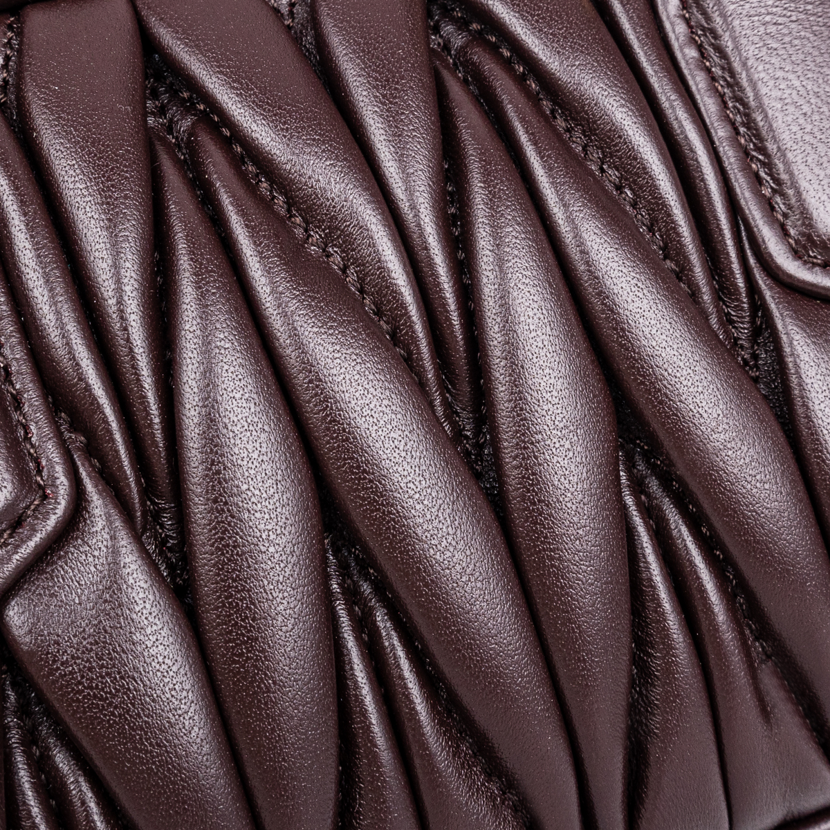 小号 Arcadie褶皱羊皮包 棕色